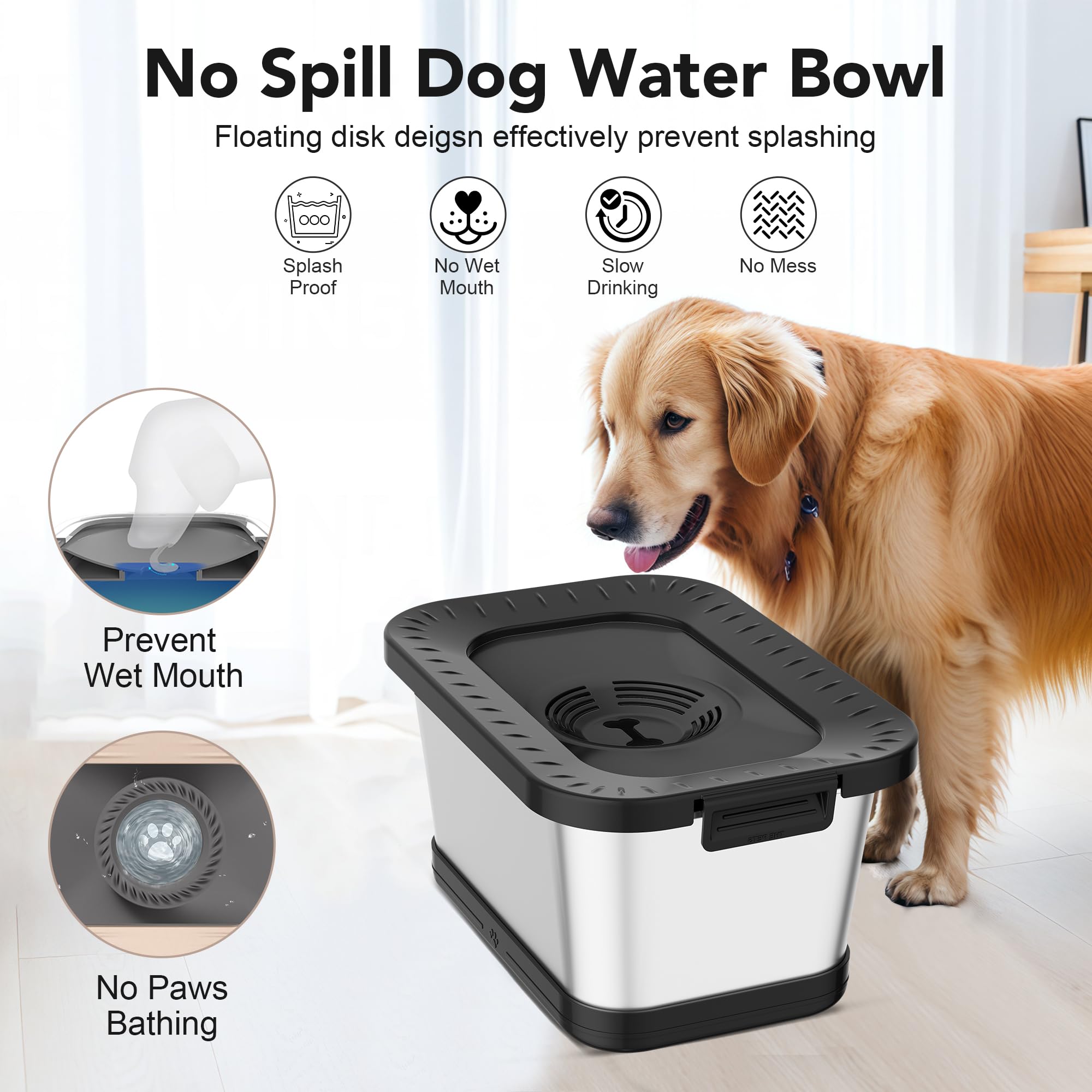 Decflow anti-skid base keeps the bowl steady during excited drinking