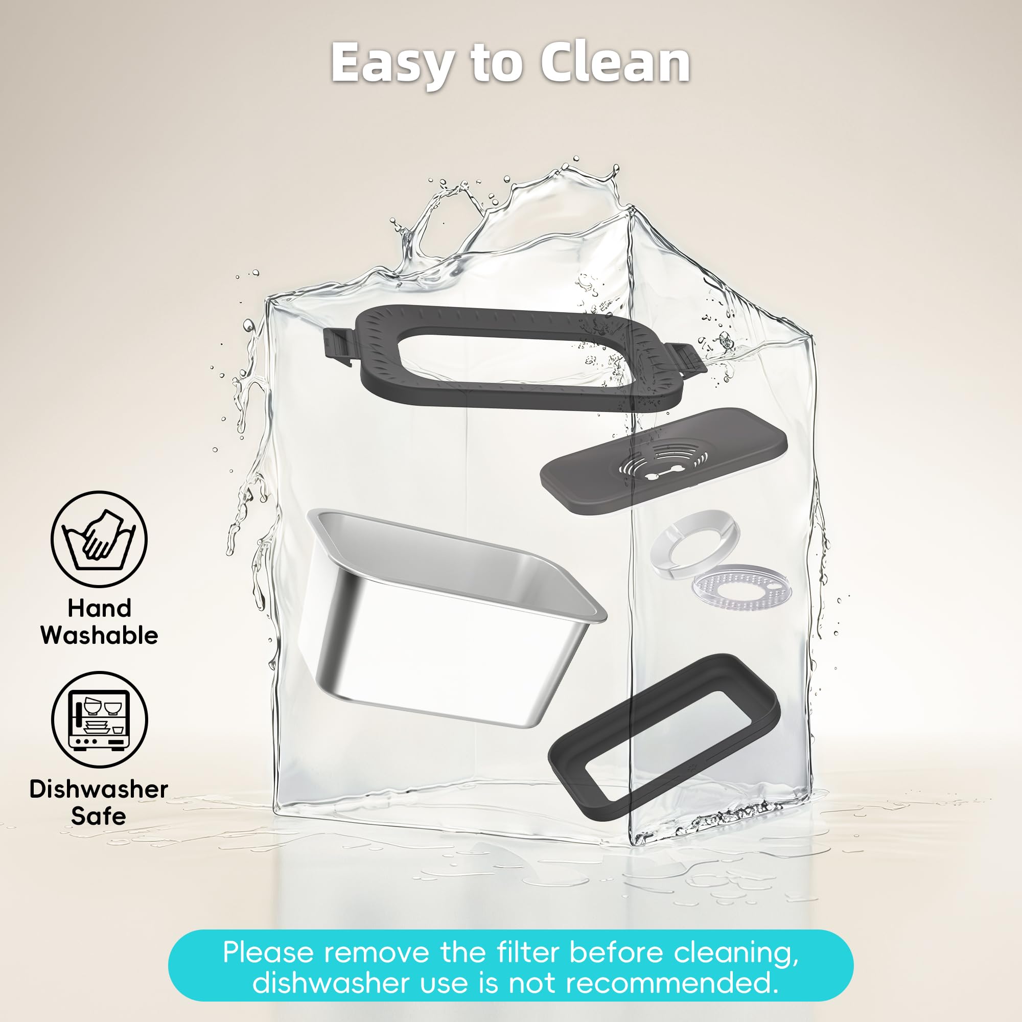 Decflow black stainless steel bowl combines durability with a sleek look