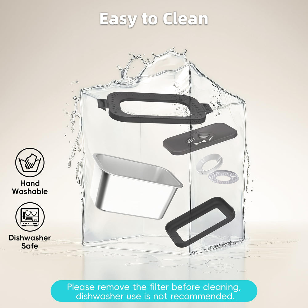 Decflow black stainless steel bowl combines durability with a sleek look