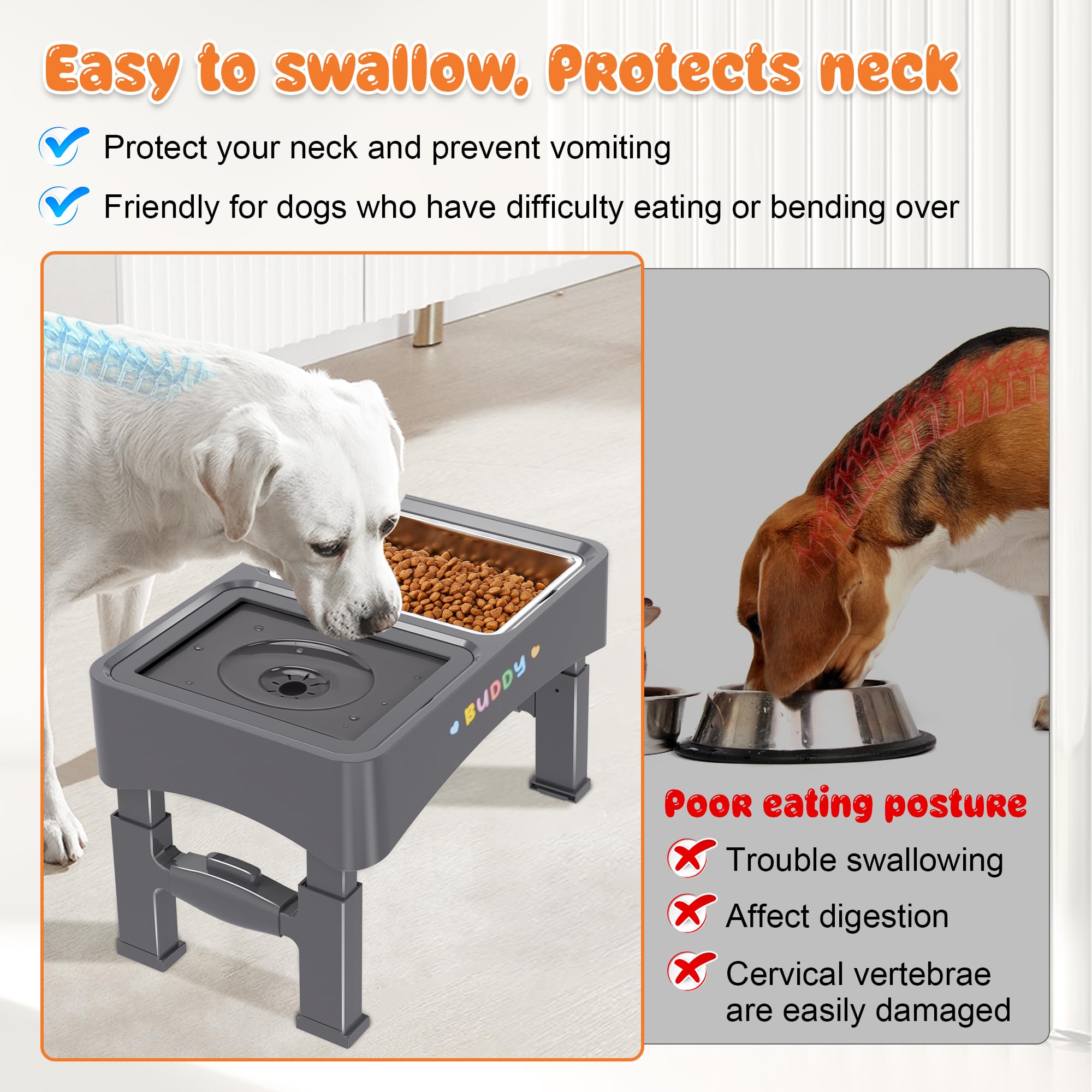 Decflow stainless-steel feeding bowl provides durable, easy-to-clean mealtime option.