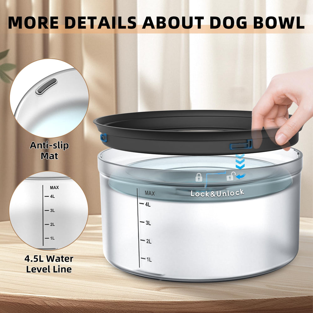 Decflow dishwasher-safe bowl demonstrating easy cleanup after messy drinkers