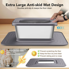 Decflow heavy-duty stainless bowl resists impact and is dishwasher-safe.