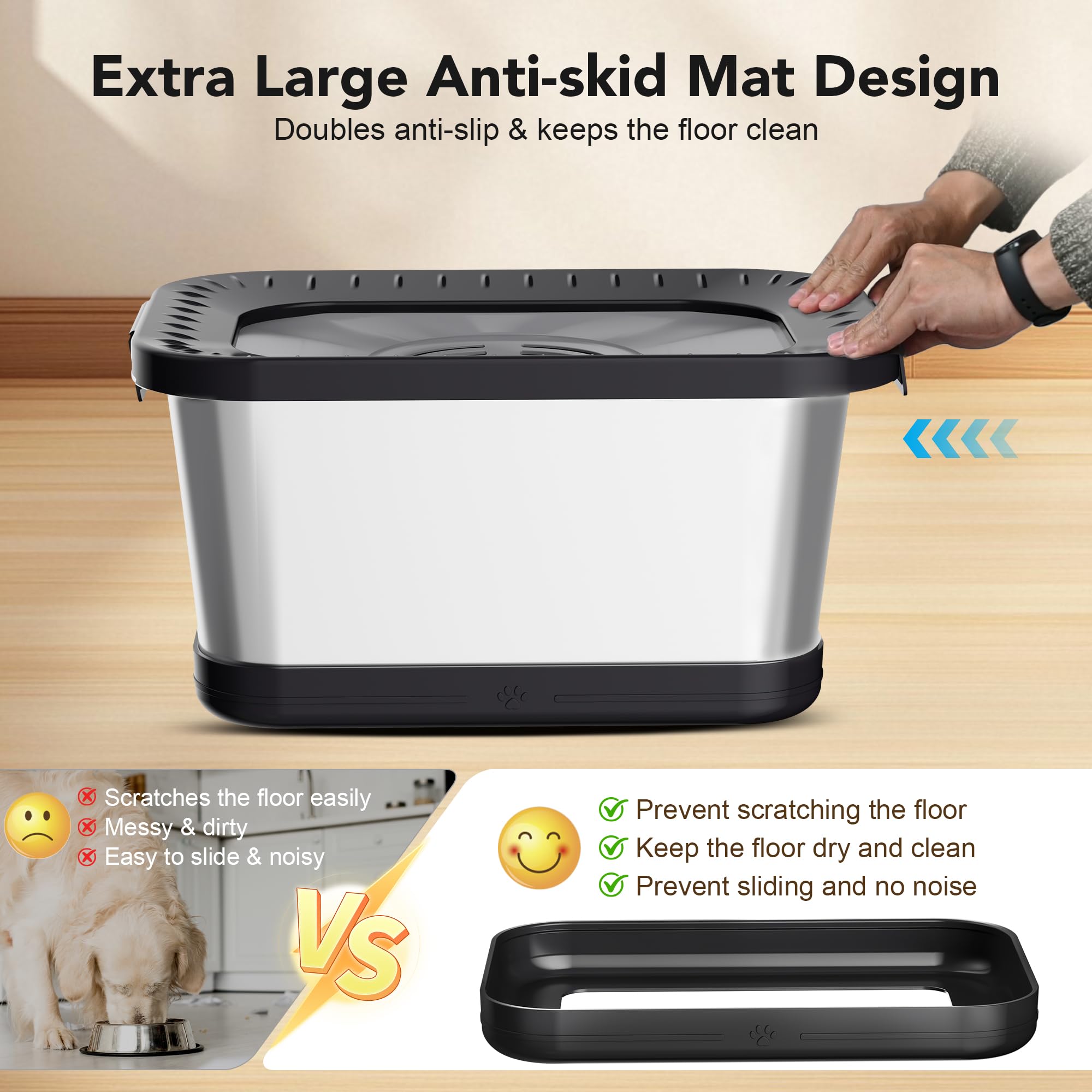 Decflow heavy-duty stainless design resists impact and is easy to clean