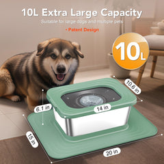 Decflow no-spill anti-splash bowl reduces mess during energetic drinking sessions.