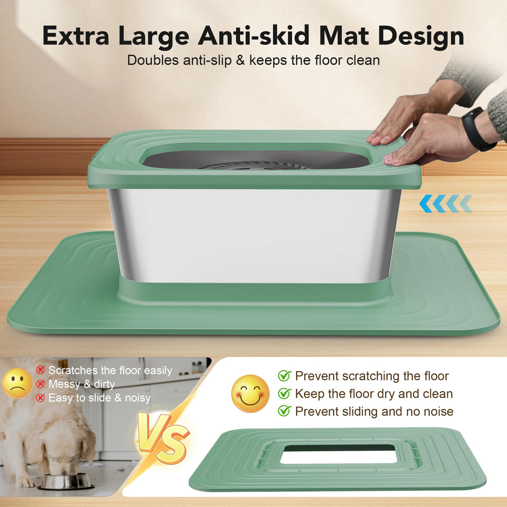 Decflow XXL silicone mat provides 3X grip to protect floors.