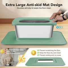 Decflow XXL silicone mat provides 3X grip to protect floors.