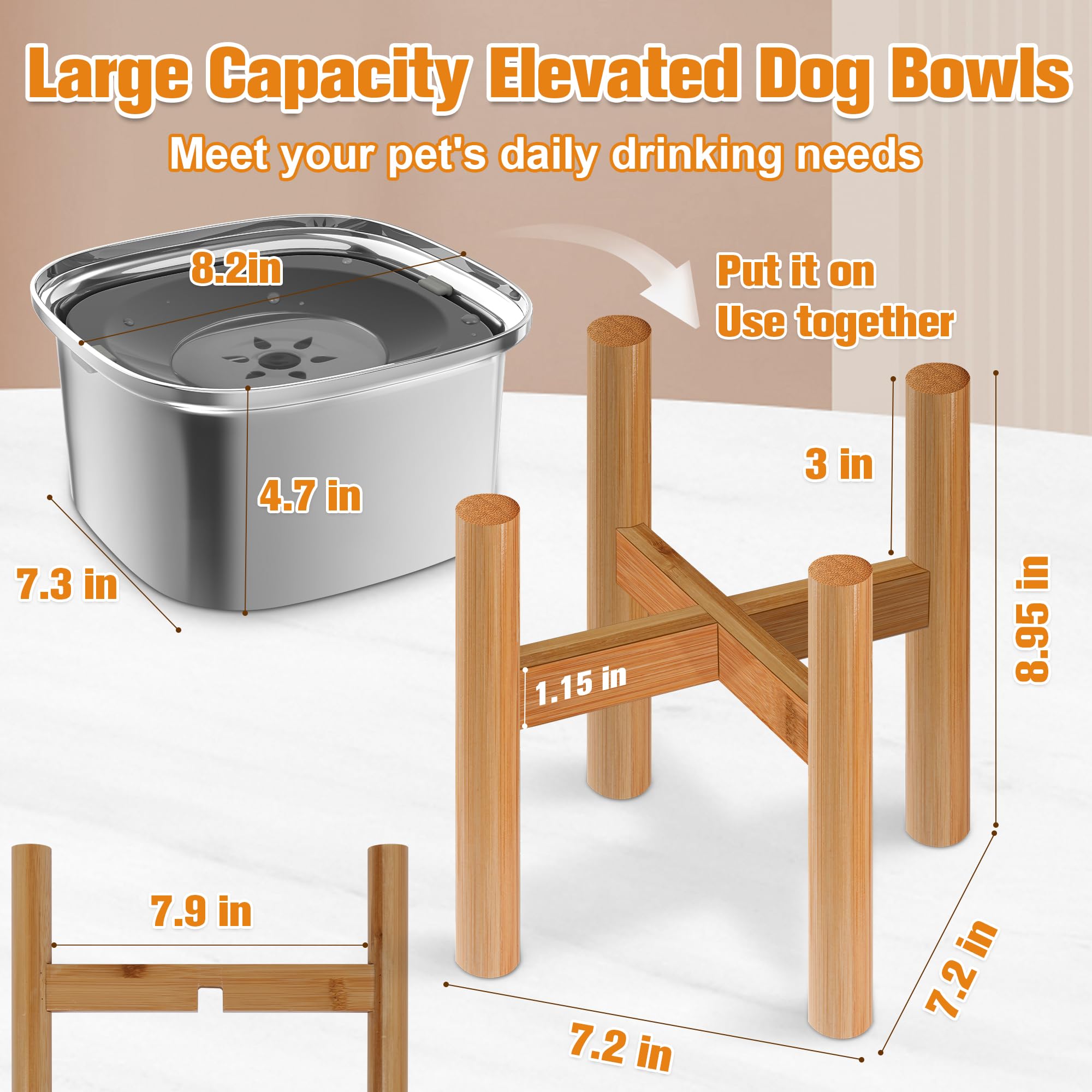 Decflow stainless-steel dog water bowl 304 emphasizes durability for long-lasting daily use.