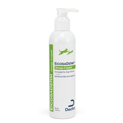 Dechra EicosaDerm omega-3 liquid pump for easy dosing in dogs and cats