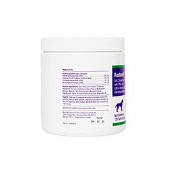 Dechra Redonyl Ultra Soft Chews bottle label shows hypoallergenic ingredients and PEA content.