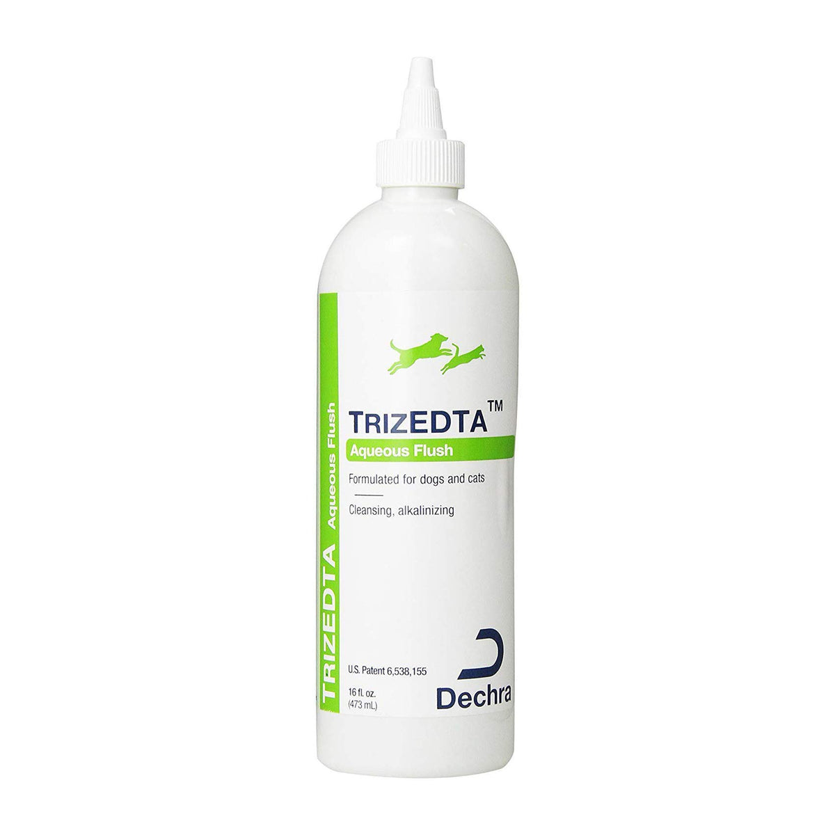 Dechra TrizEDTA Aqueous Flush bottle for gentle ear cleansing and routine care