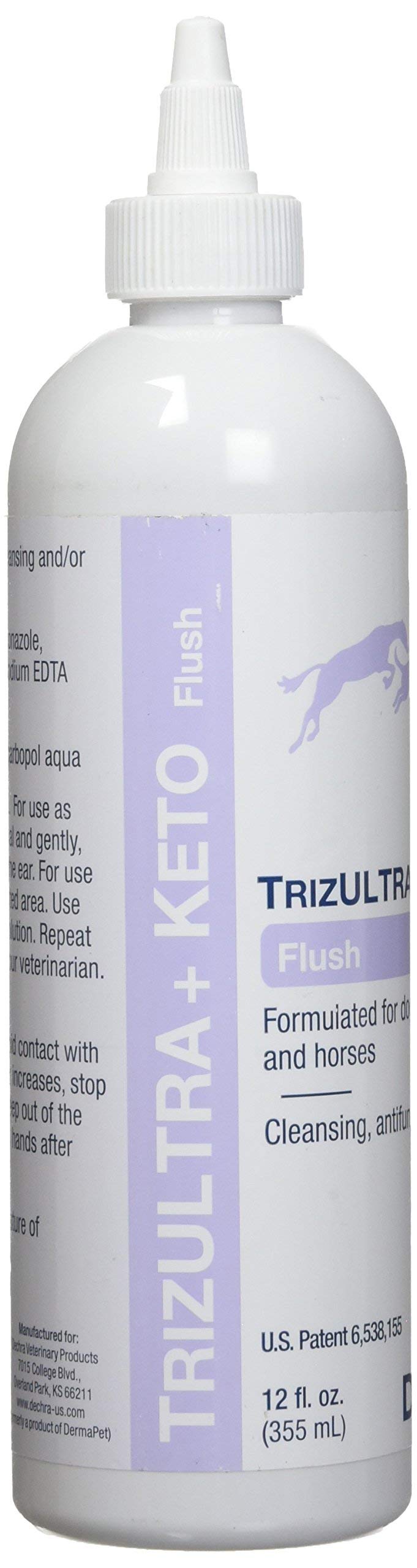 Dechra TrizULTRA Keto Flush product shot showing pretreatment before topical antibiotics use.