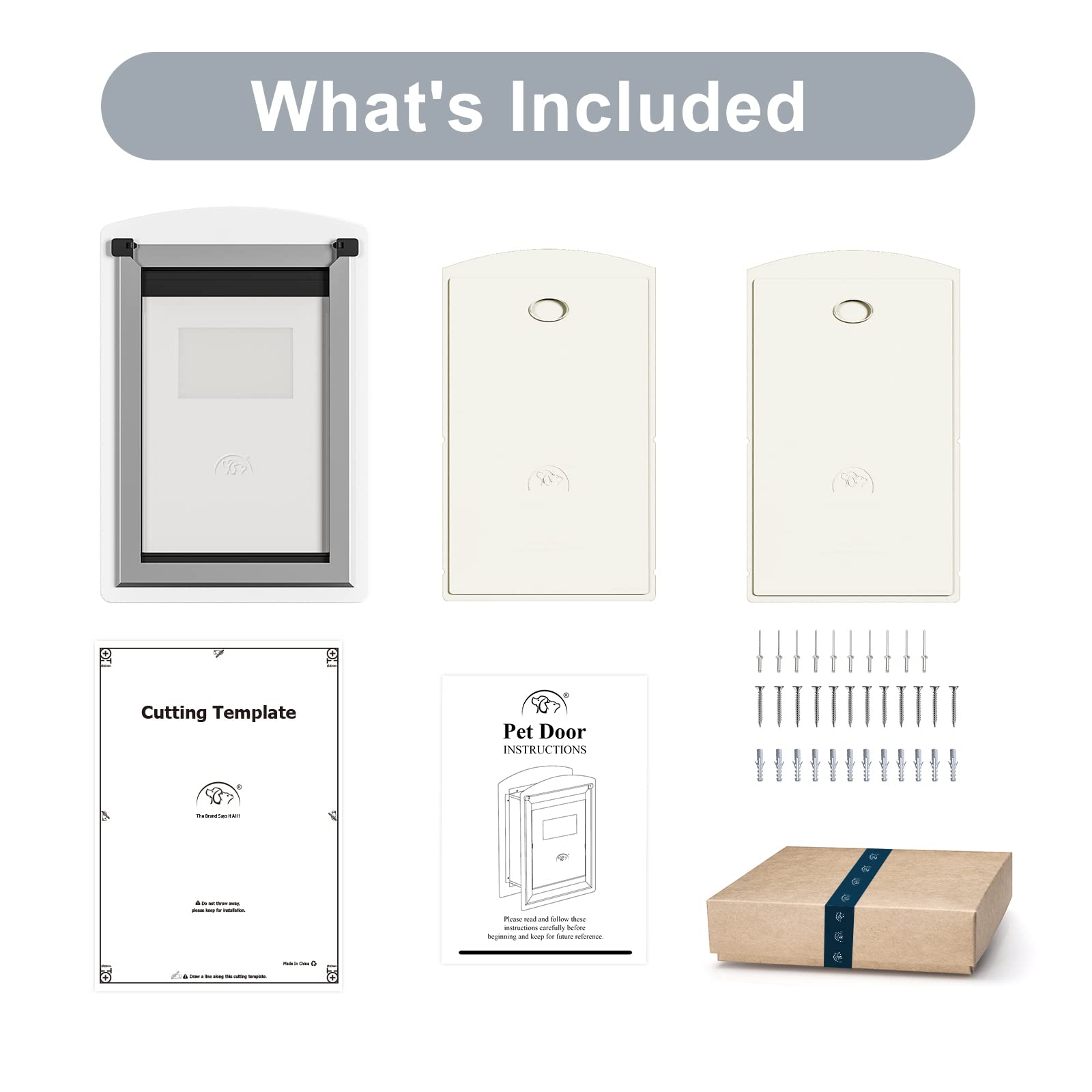 Decormax cat door wall installation guide highlights quick setup steps
