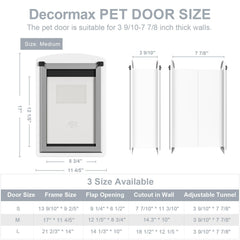 Decormax steel dog door double magnetic flaps ensures weather-tight seal against the elements.