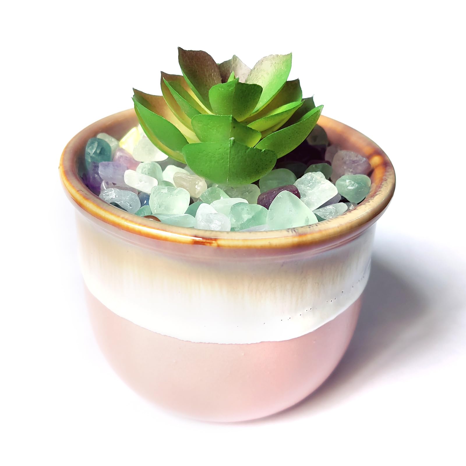 DEEDOCHY decorative stones bring texture to potted plants and terrariums.