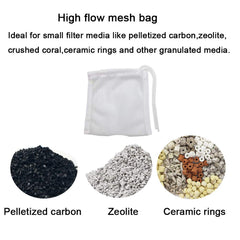 DEECOOYA high-flow nylon mesh closeup highlights efficient water flow for powerful aquarium filtration.