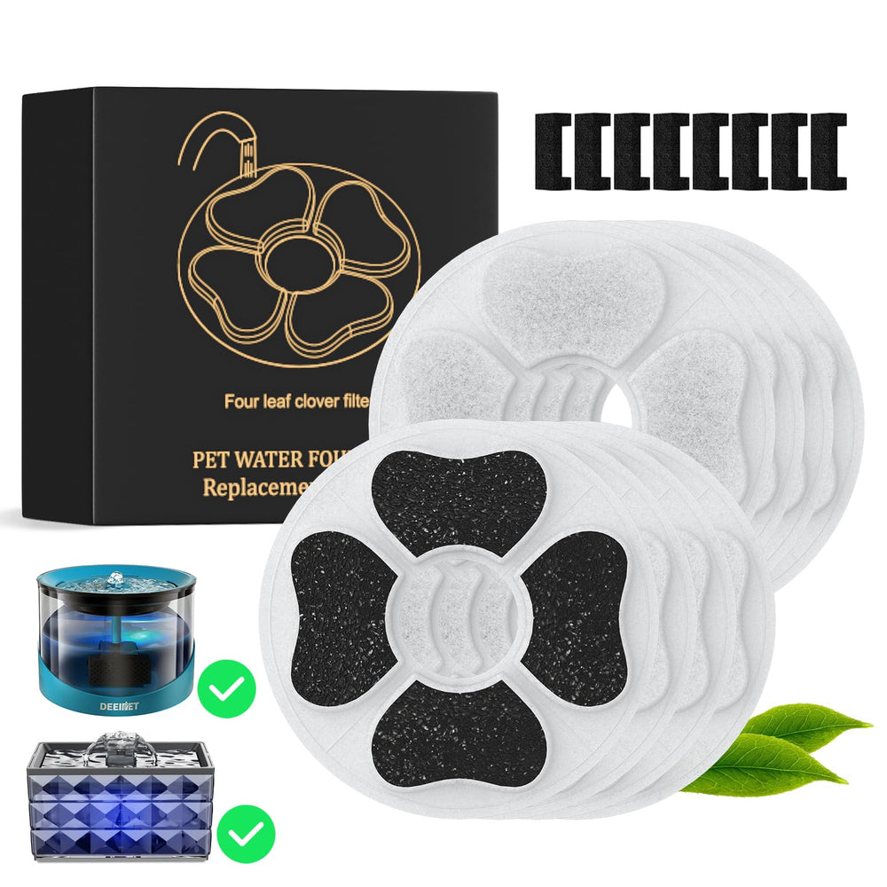 DEEIPET replacement filters 8-pack for cleaner pet drinking water