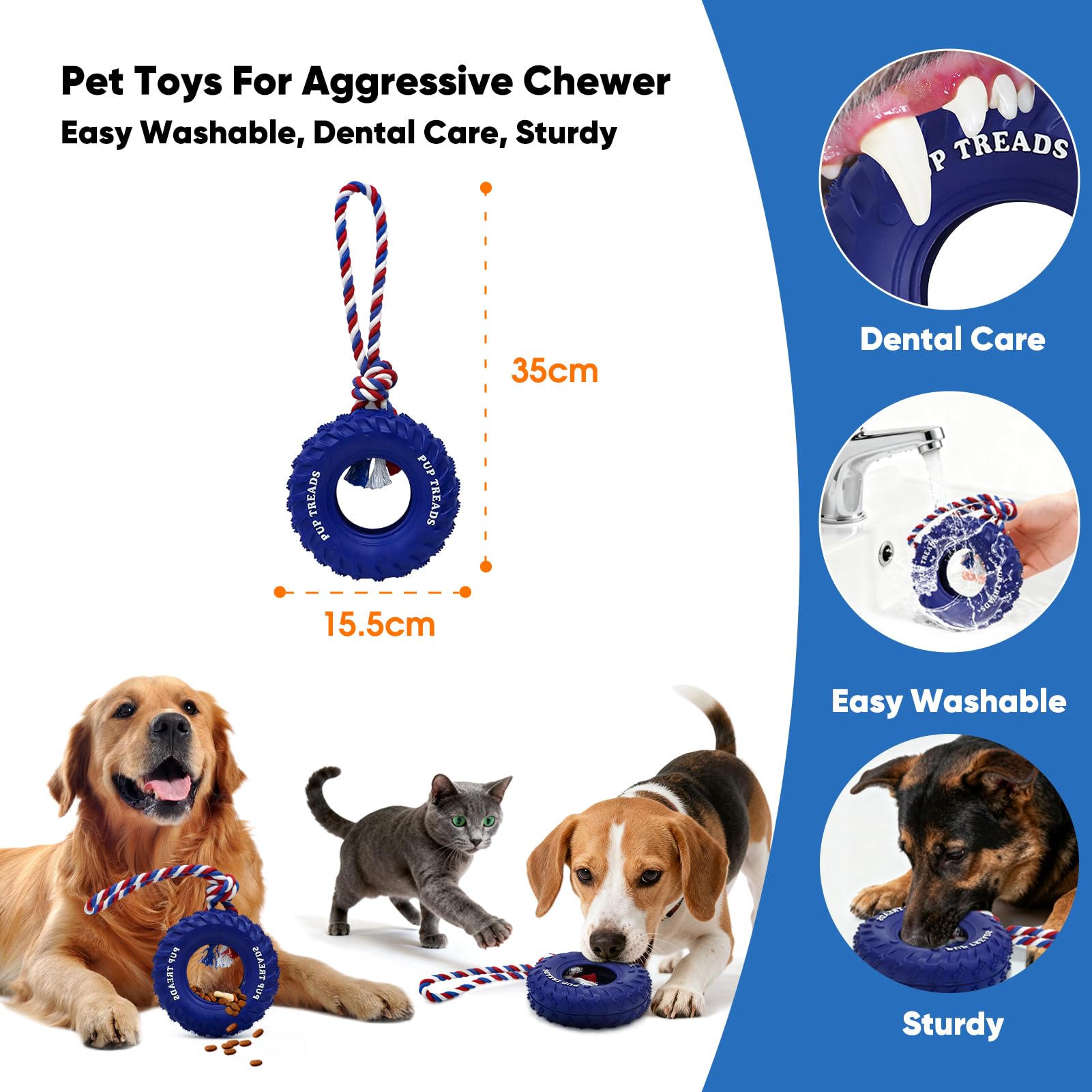 Deeow interactive puzzle feeder toy inspires mental stimulation during play.