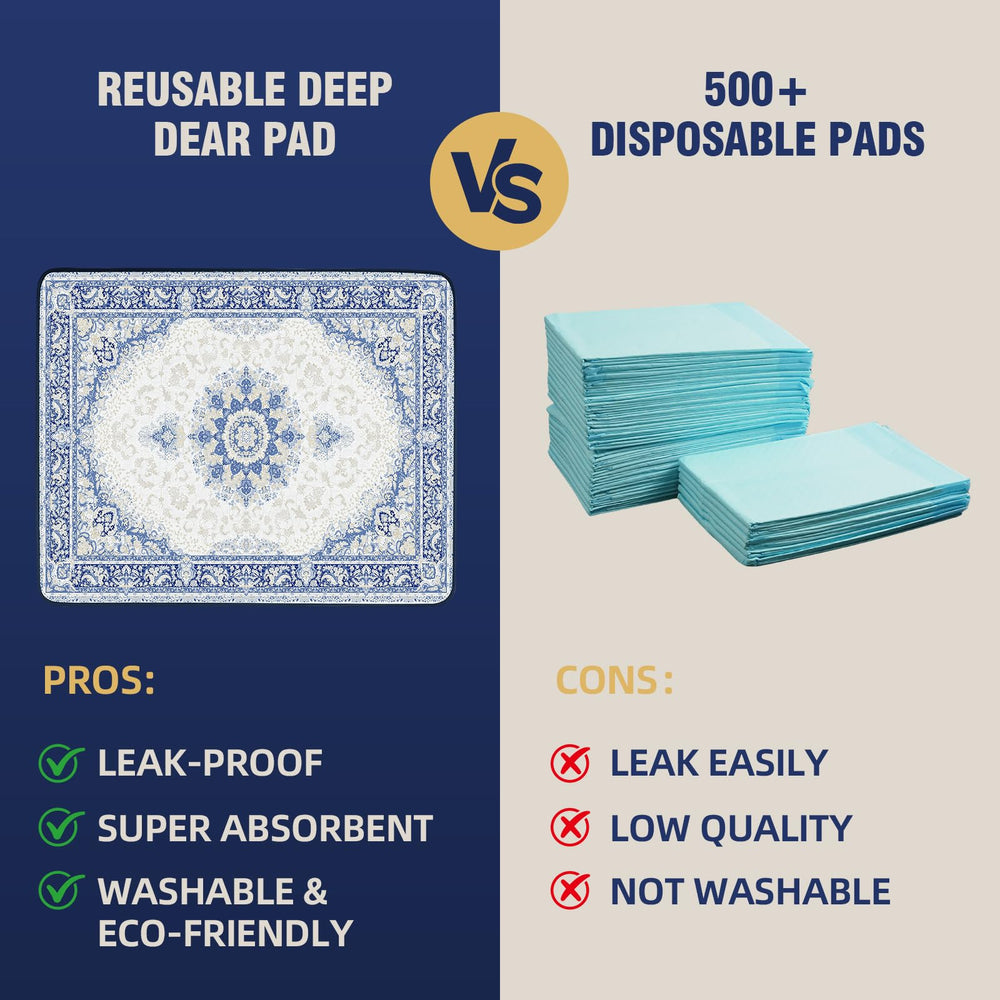 Deep Dear thickened-pad provides extra padding for confident housebreaking on hard floors.