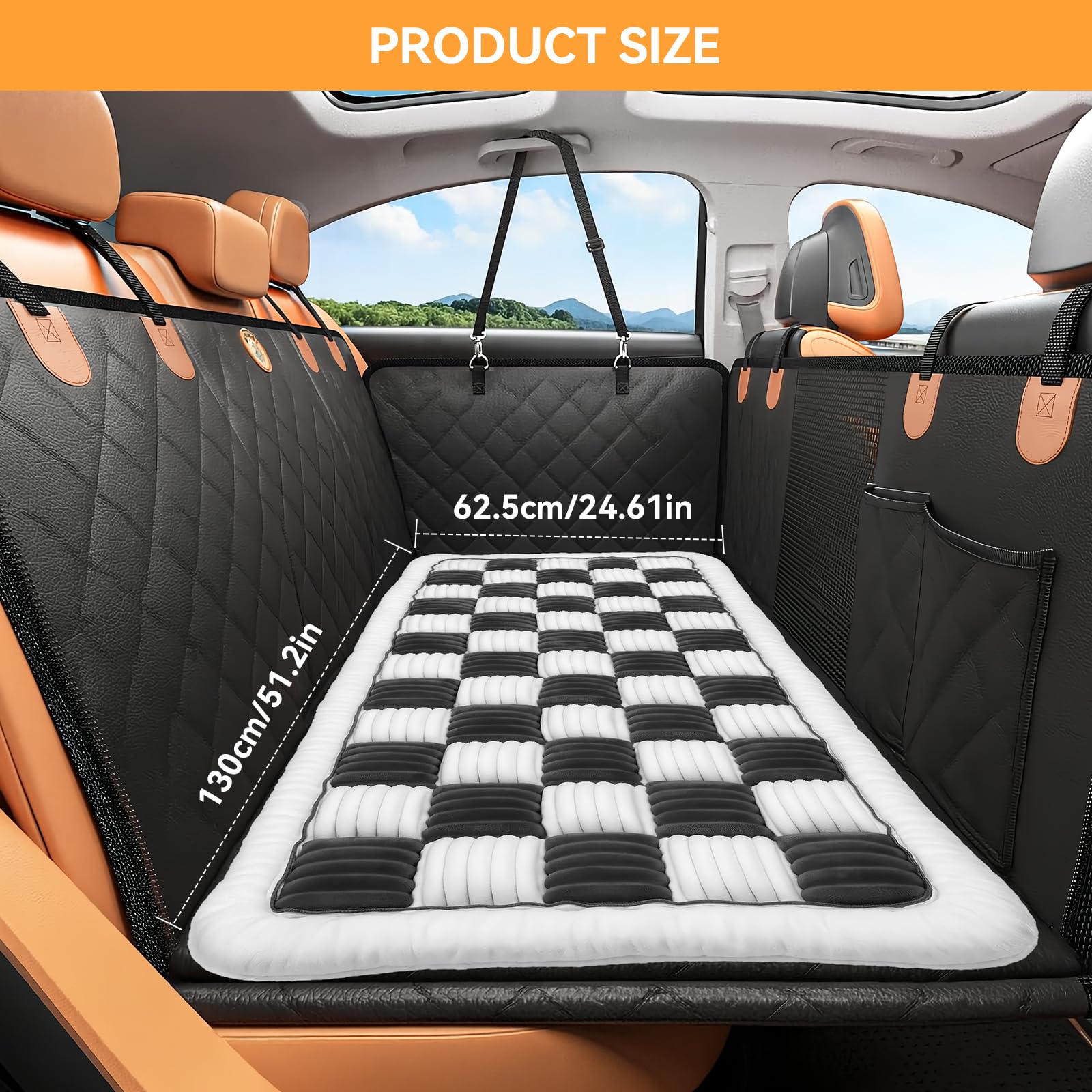 Deep Dream backseat dog bed ships compressed and quickly regains fluff after unboxing.