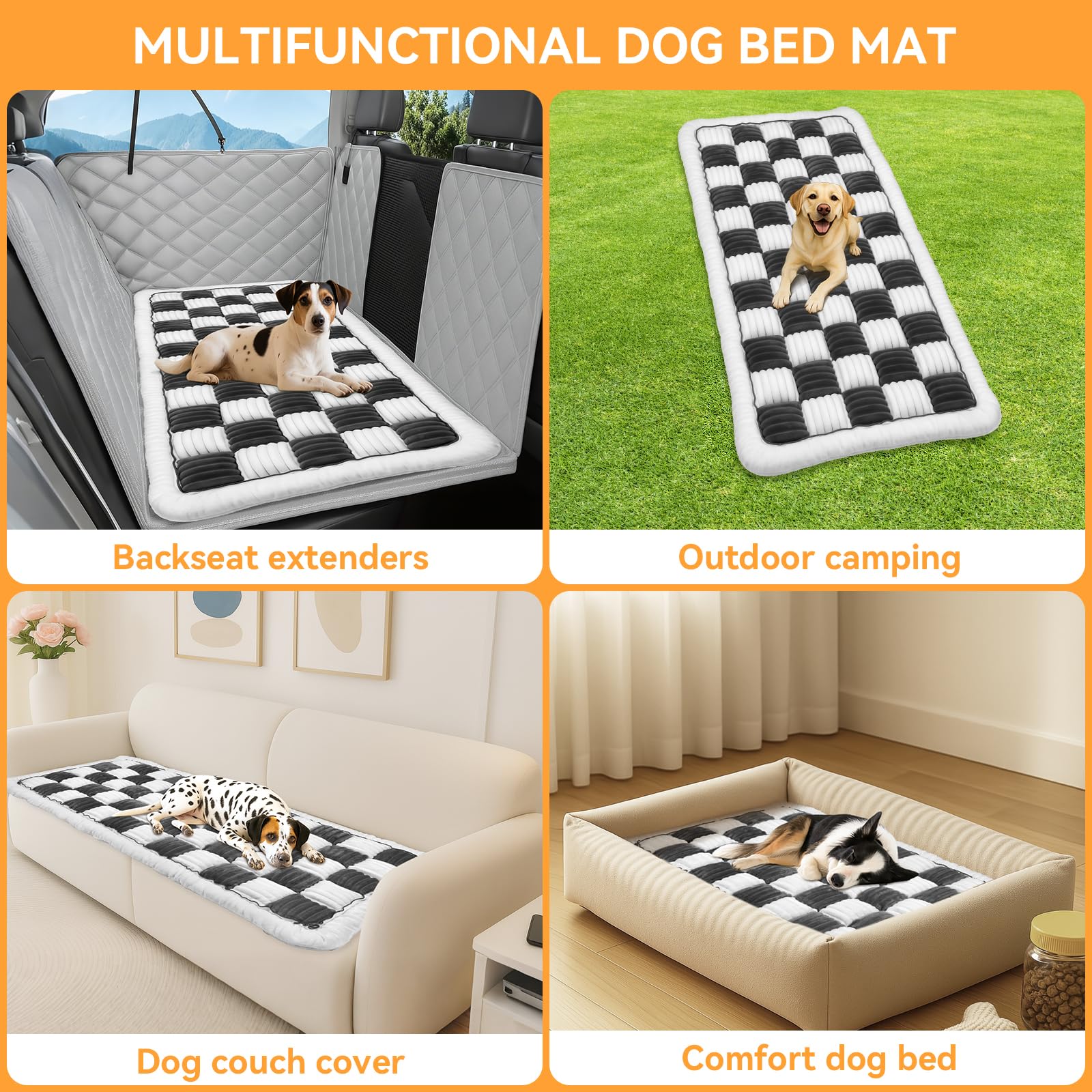 Deep Dream backseat dog bed multi-purpose design suitable for sofa or outdoor use.