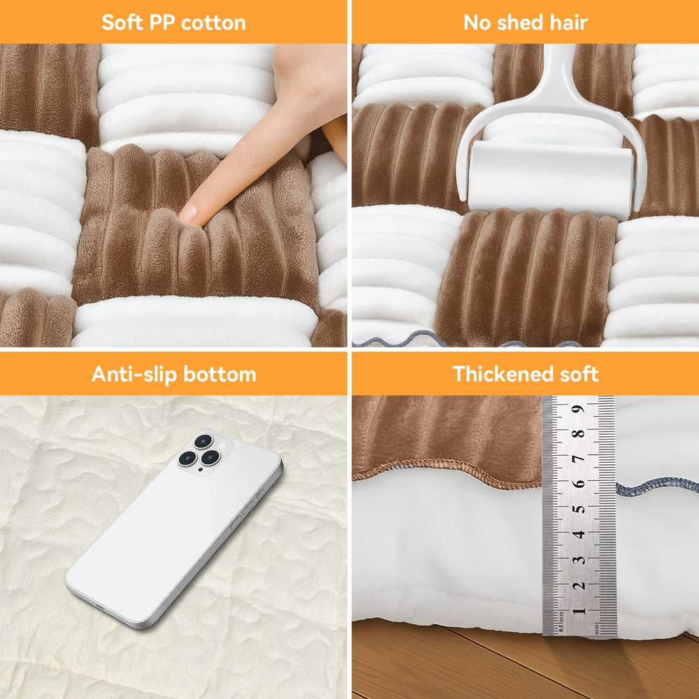 Deep Dream brown and white pet blanket for car interiors.