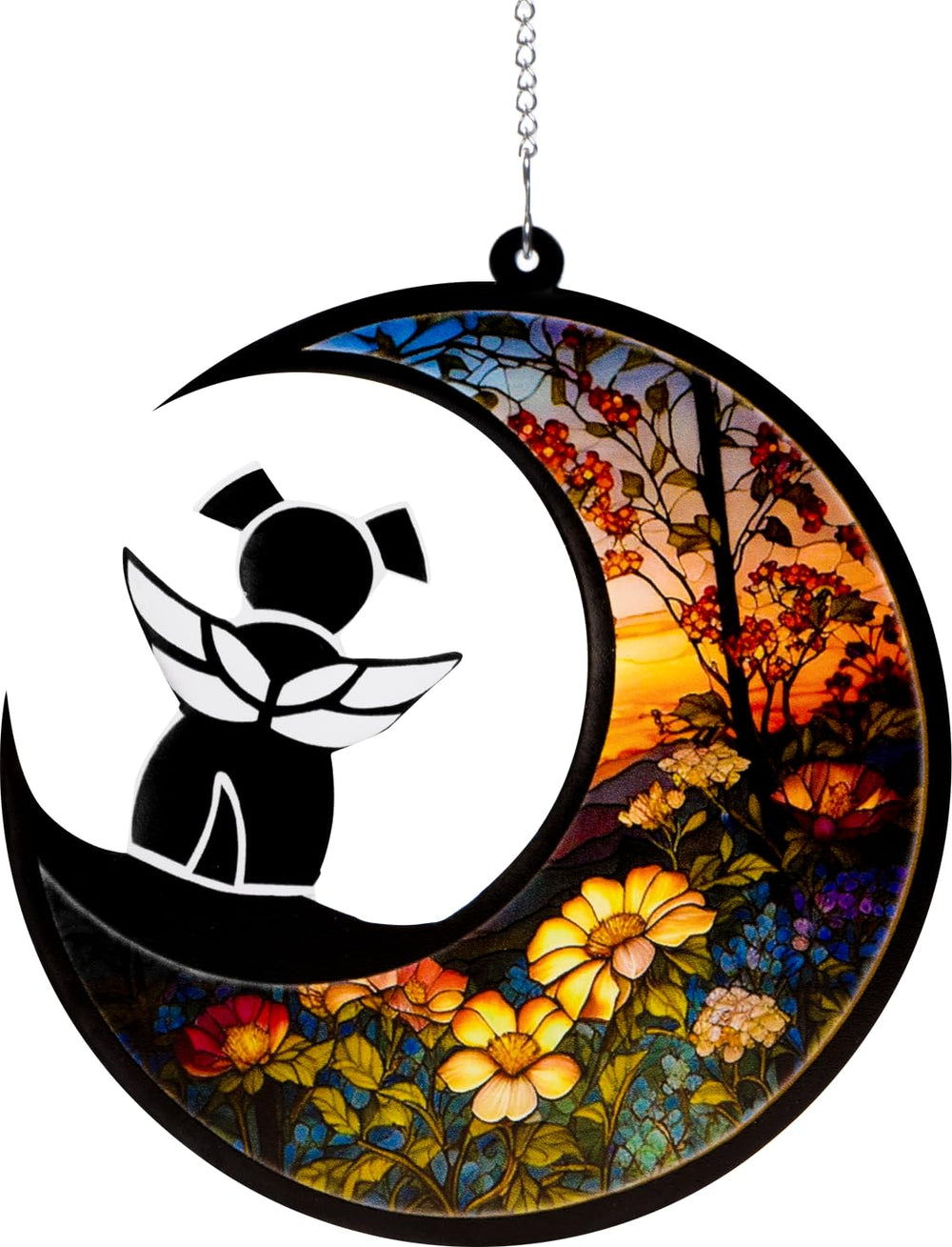 DeerZone dog memorial suncatcher closeup shows bright colors for remembrance