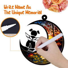 DeerZone dog memorial suncatcher custom name text enhances personalization