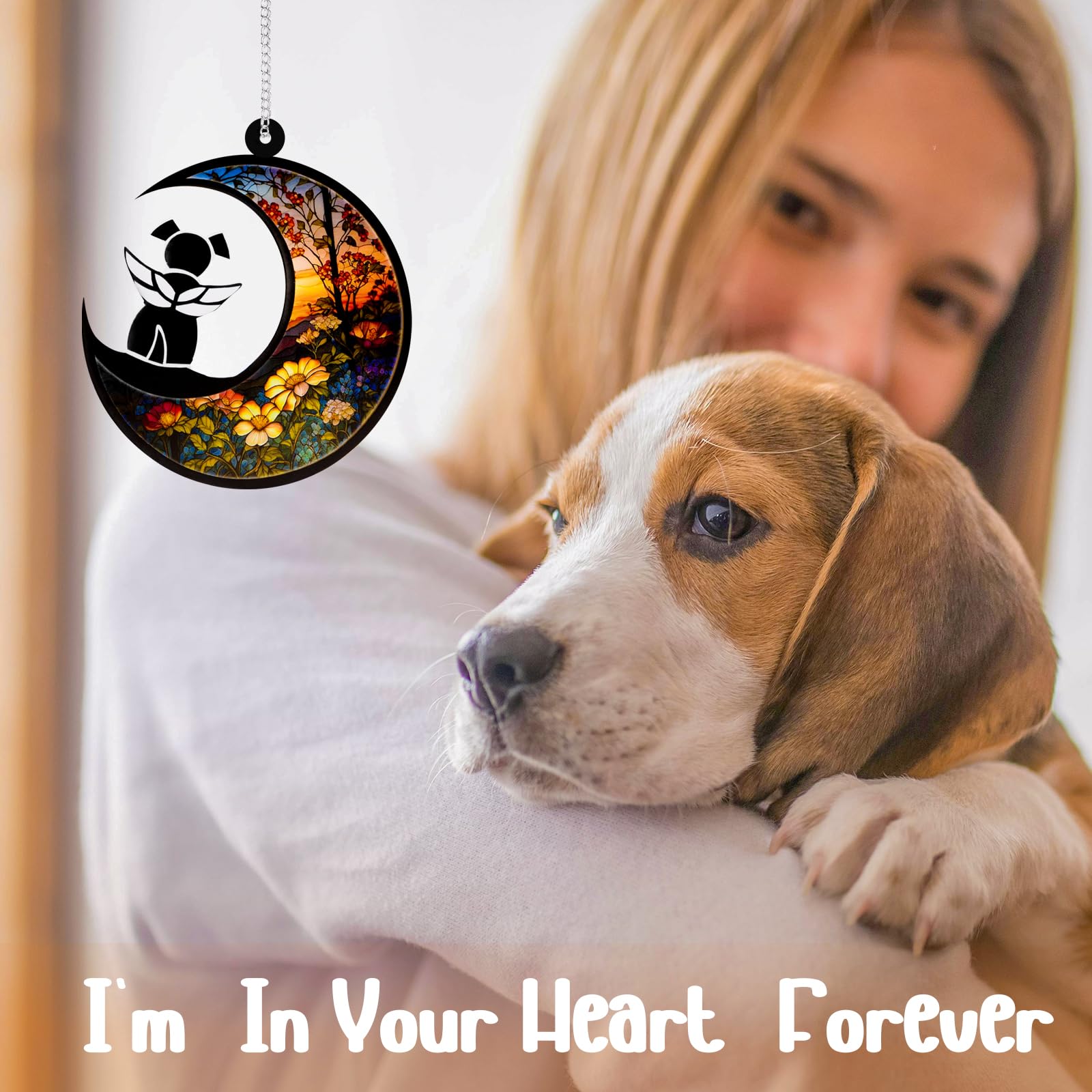 DeerZone dog memorial suncatcher gift packaging ready for sympathy gifts