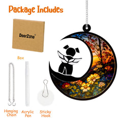 DeerZone dog memorial suncatcher rainbow bridge design evokes comforting memories