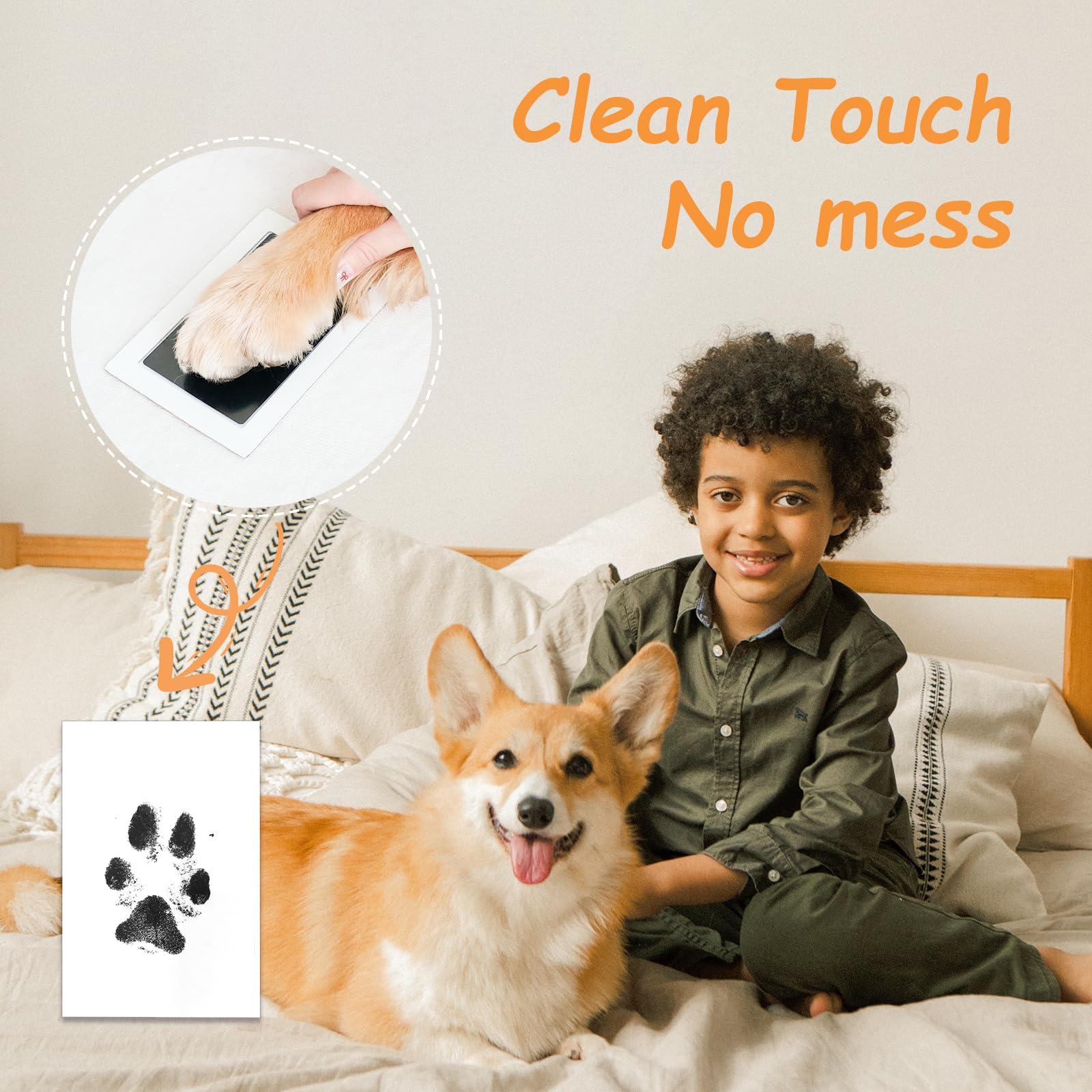 DeerZone Inkless Paw Print Kit cat paw print captured mess-free keepsake