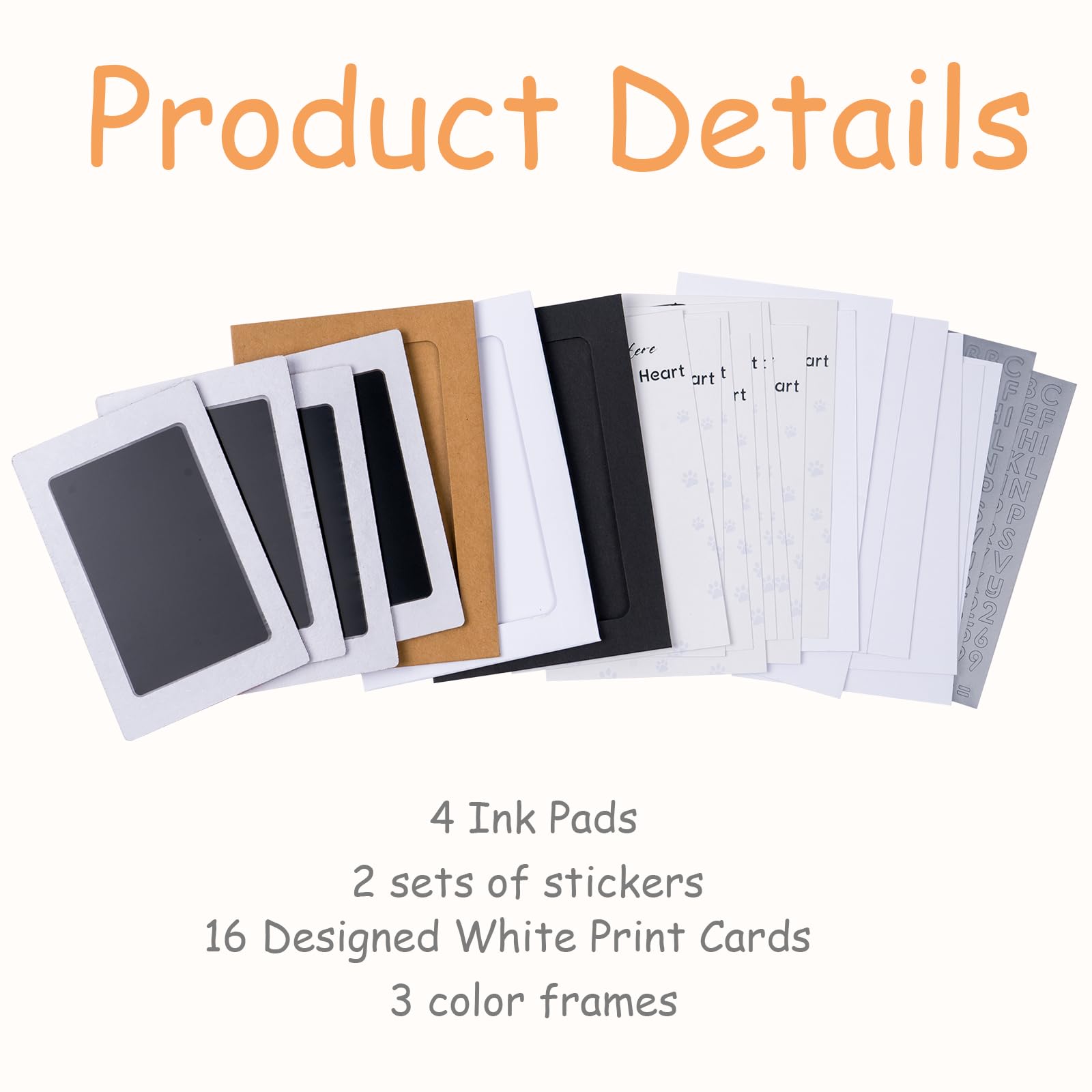 DeerZone Inkless Paw Print Kit easy-use guide assists worry-free imprinting for any pet.