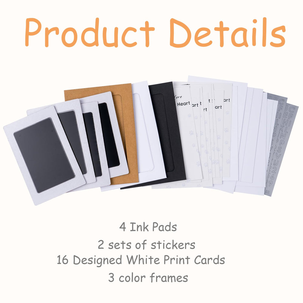 DeerZone Inkless Paw Print Kit easy-use guide assists worry-free imprinting for any pet.