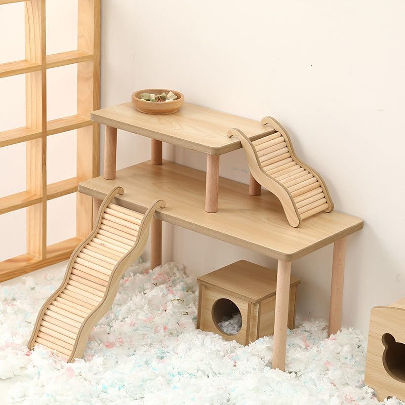 DEFKIYT hamster play wooden platform size dimension aids cage planning