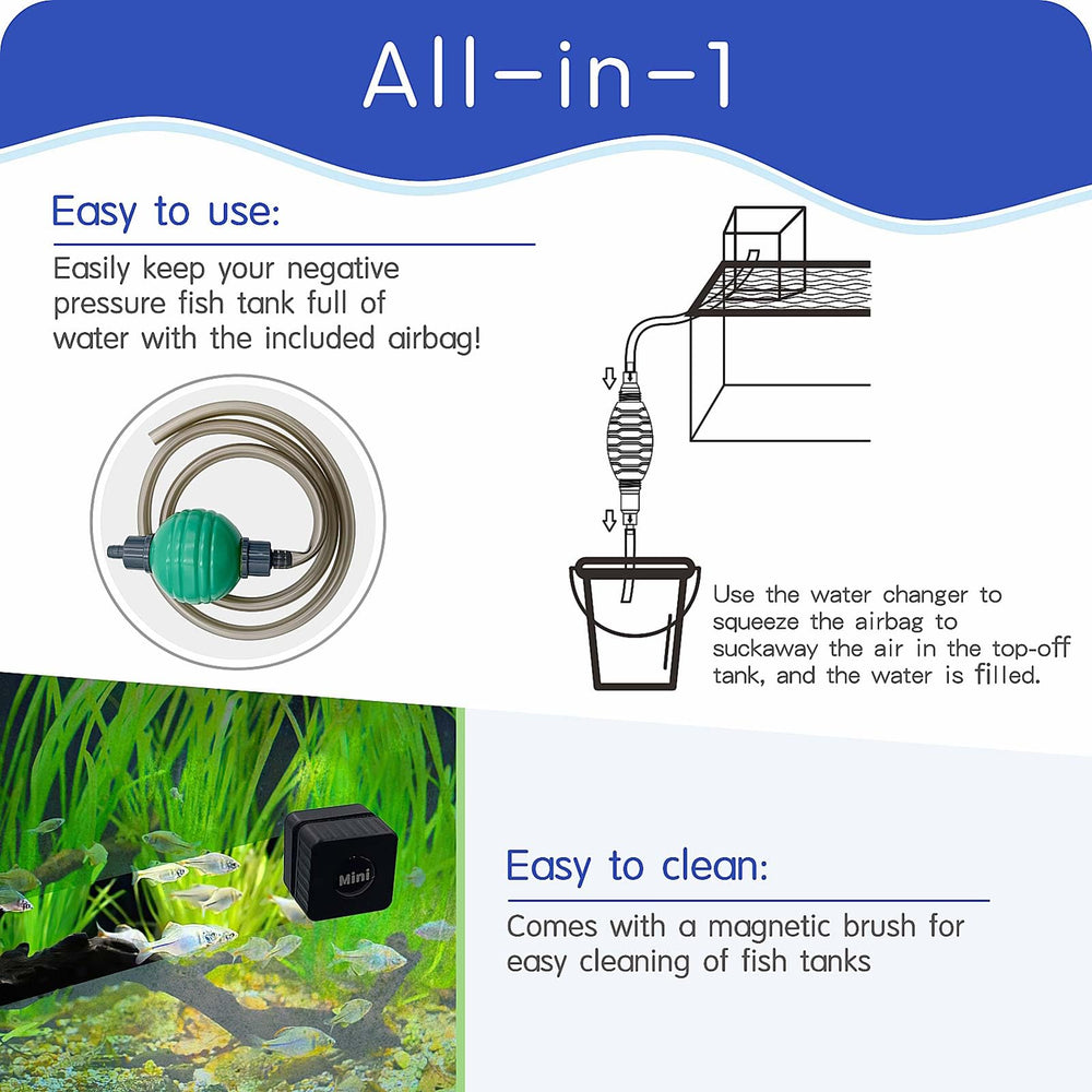DEGGOX clear-fish-elevator-view offers crystal-clear observation above the water line.