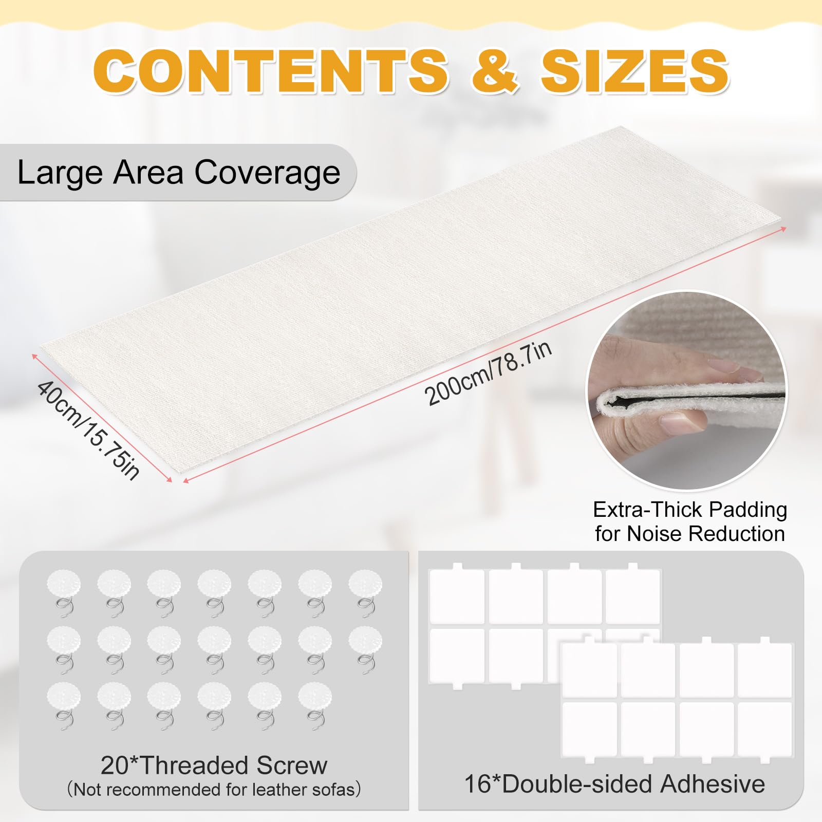 Deisunpet adhesive attachment secures mat to sofa surface for stable scratching.