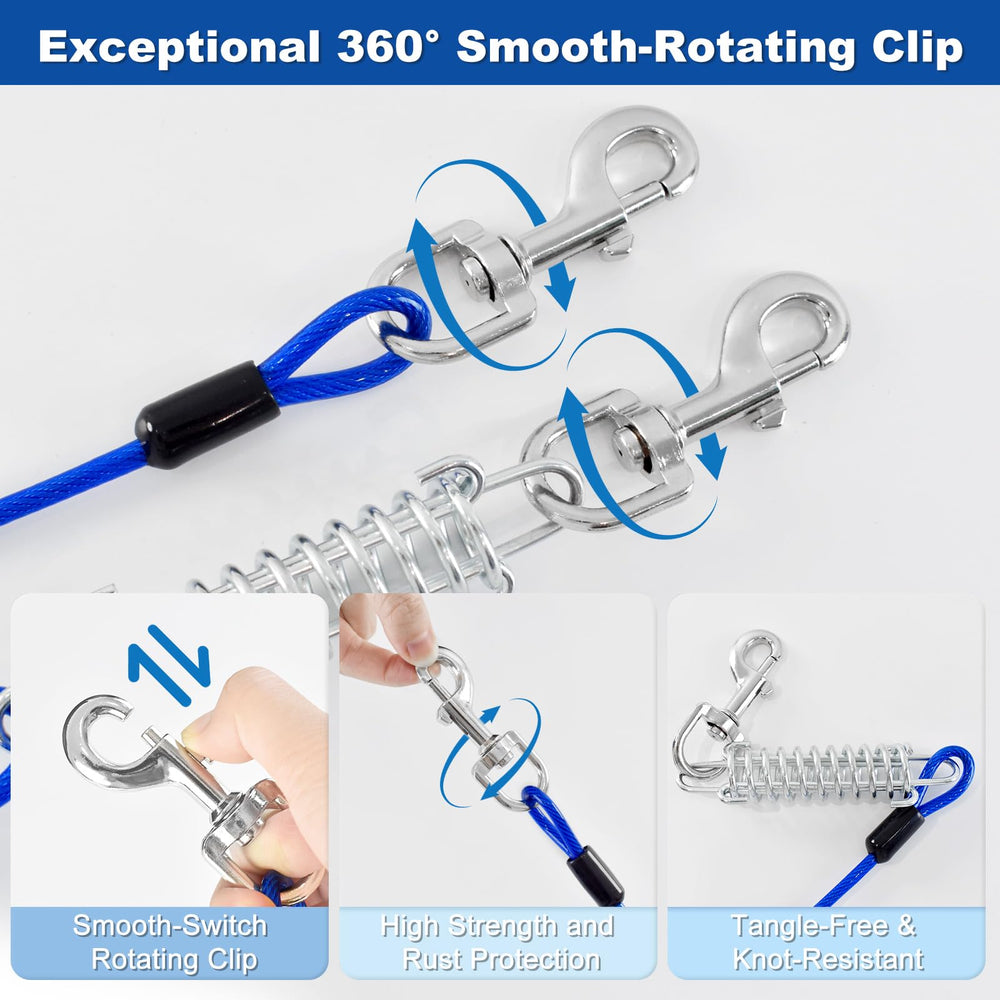 Deisunpet rust-proof swivel ensures long-lasting outdoor use in rain.