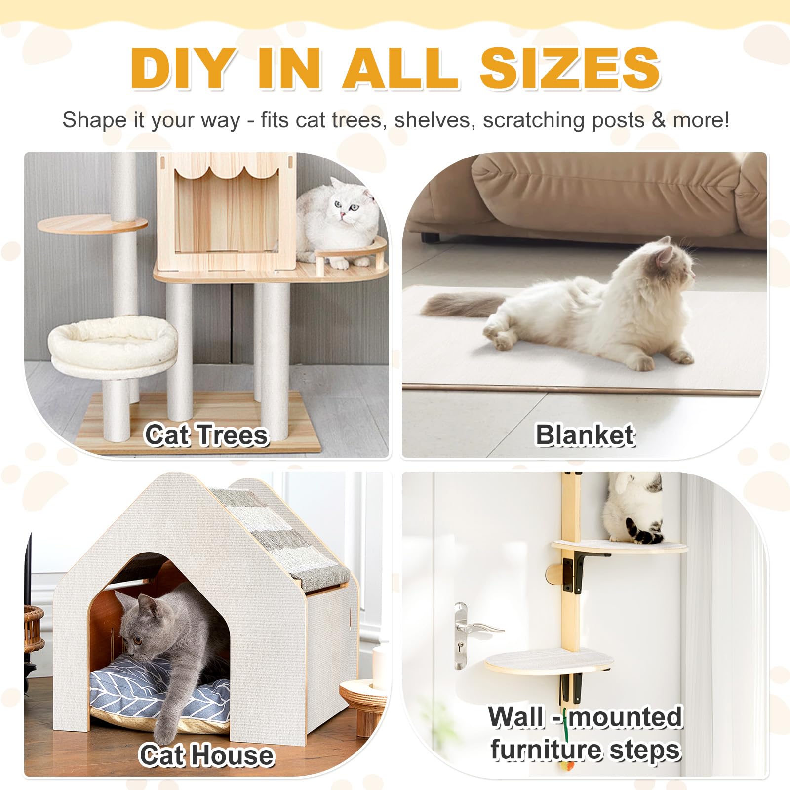 Deisunpet scratch protector on multiple surfaces including wood, plastic, glass for versatile protection.