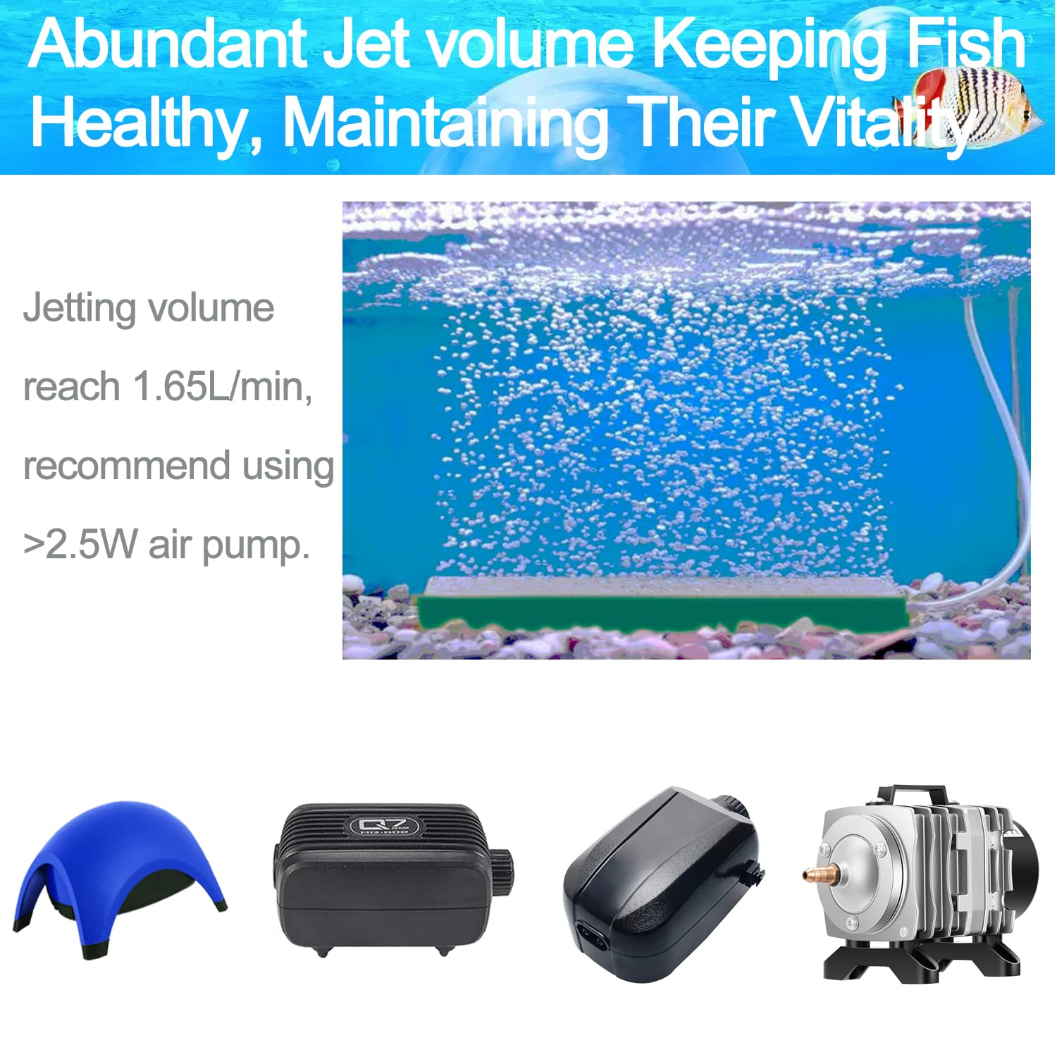 DeKago rectangle bubble wall diffuser enables even diffusion in small tanks