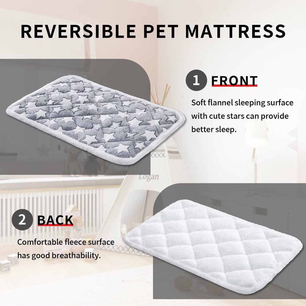 Dekeyoo dog bed mat soft flannel for warm, comfy sleep.
