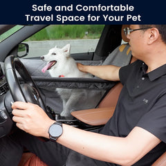 Dekeyoo front-seat dog car seat side flap open aids easy entry and door protection.