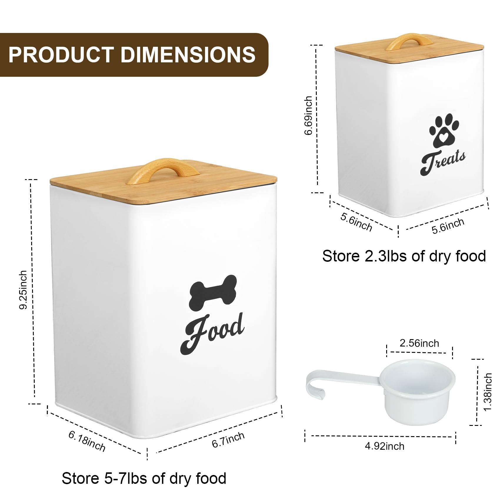 Dekosilave durable metal canister with sturdy construction.