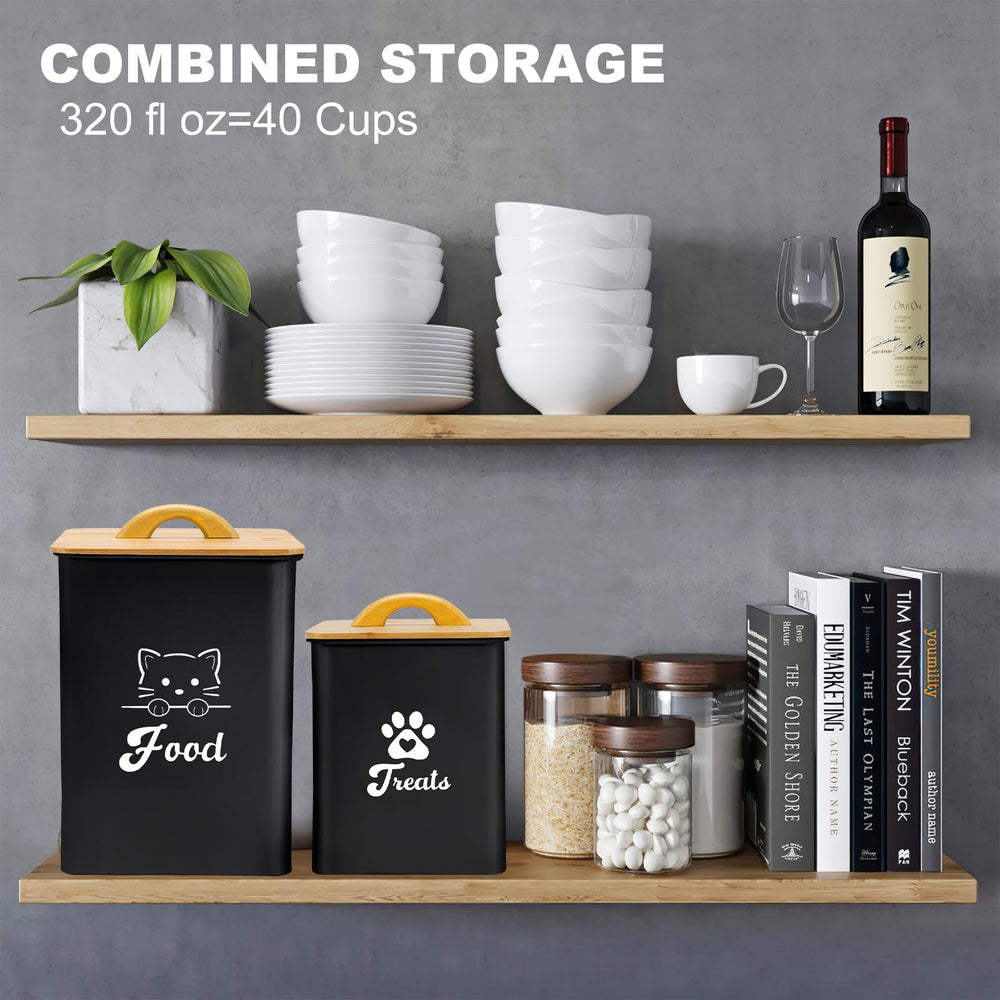 Dekosilave kitchen-counter organization with two tins saves space and reduces clutter.