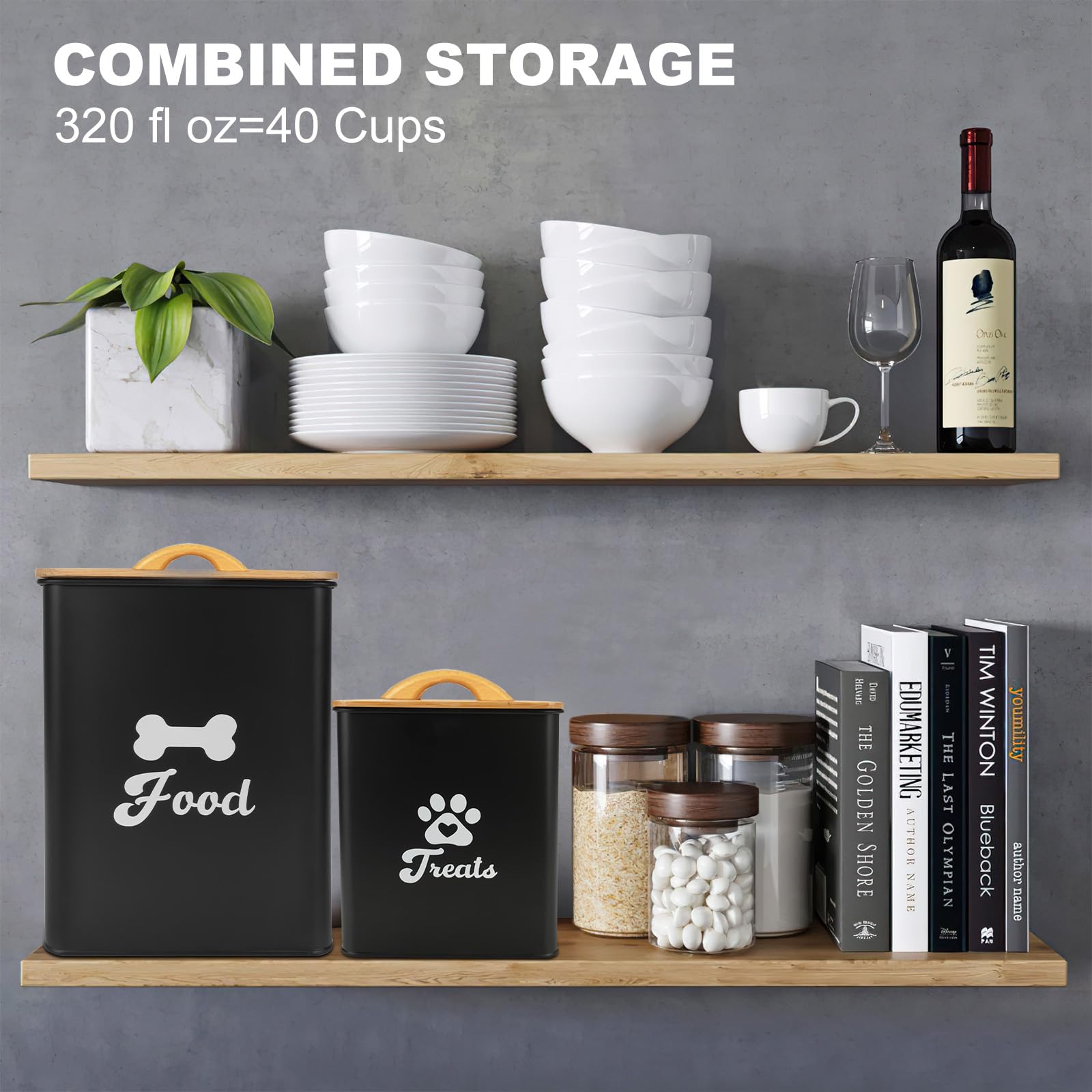 Dekosilave metal dog food storage offers durable, rust-resistant storage.