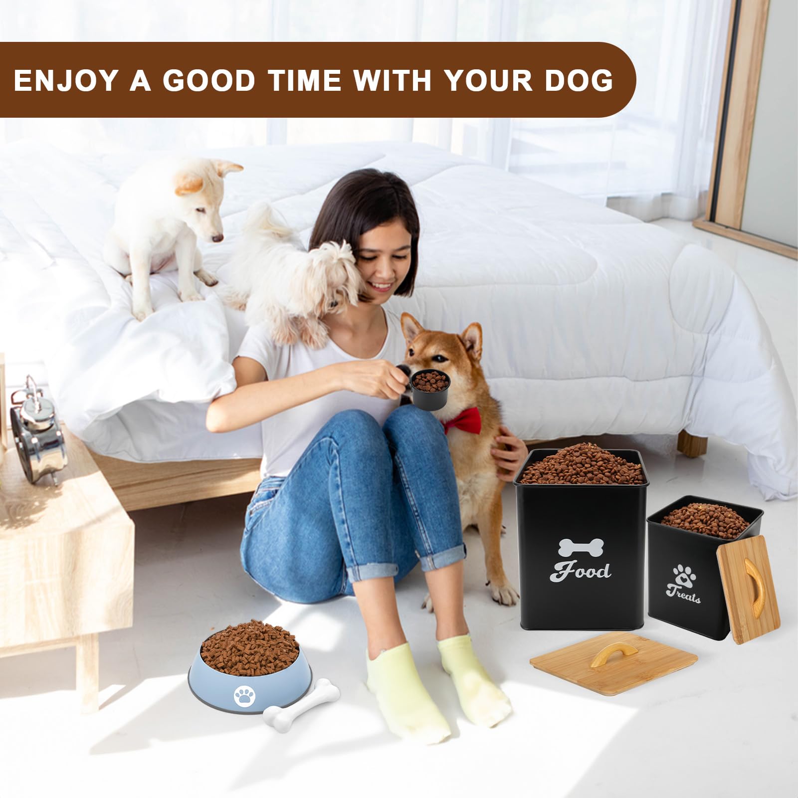 Dekosilave small dog treat container ideal for compact spaces.
