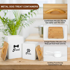 Dekosilave small dog treat container with lid, compact and space-saving.