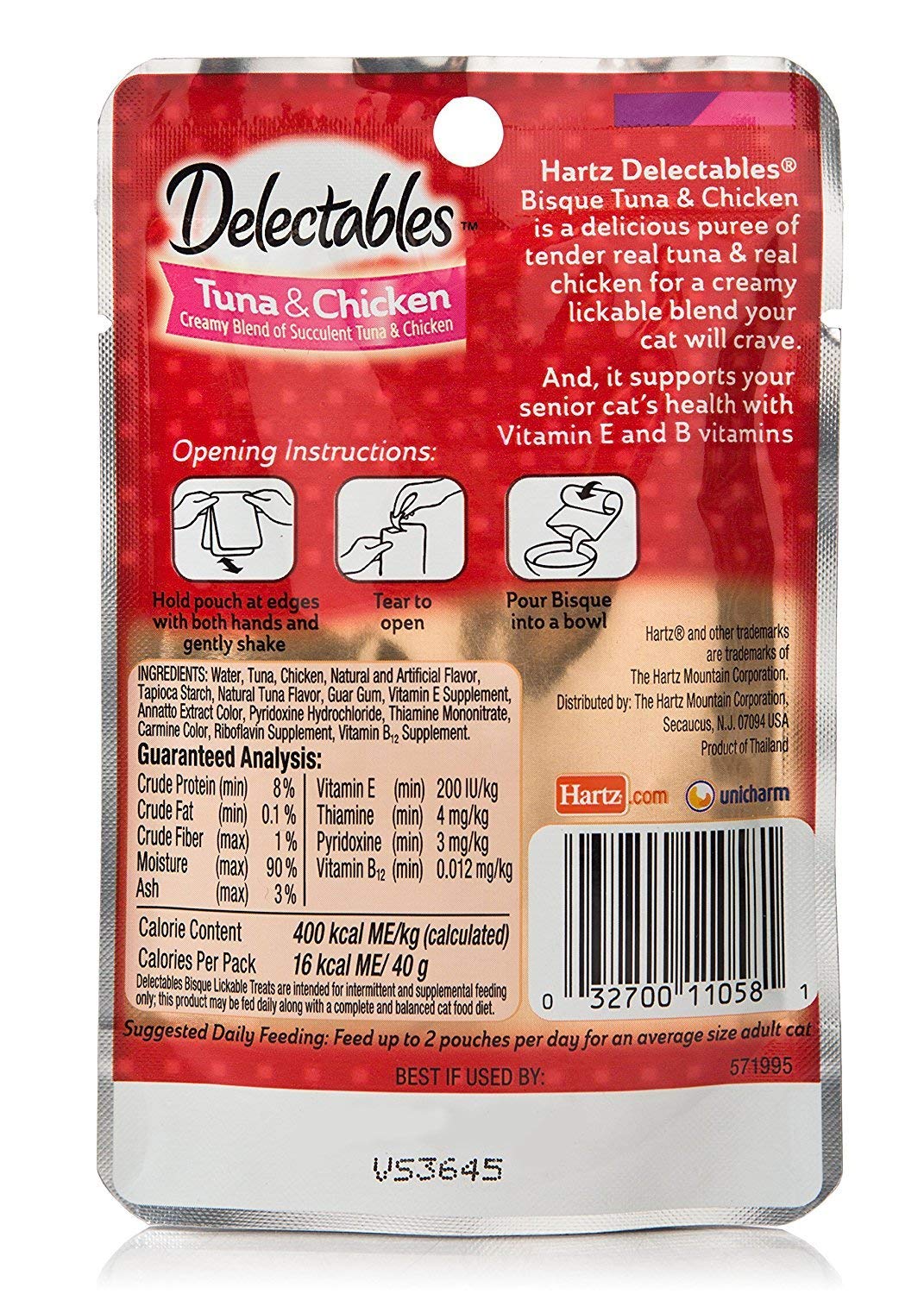 Delectables Senior Bisque four-pouch packaging enables convenient daily serving.