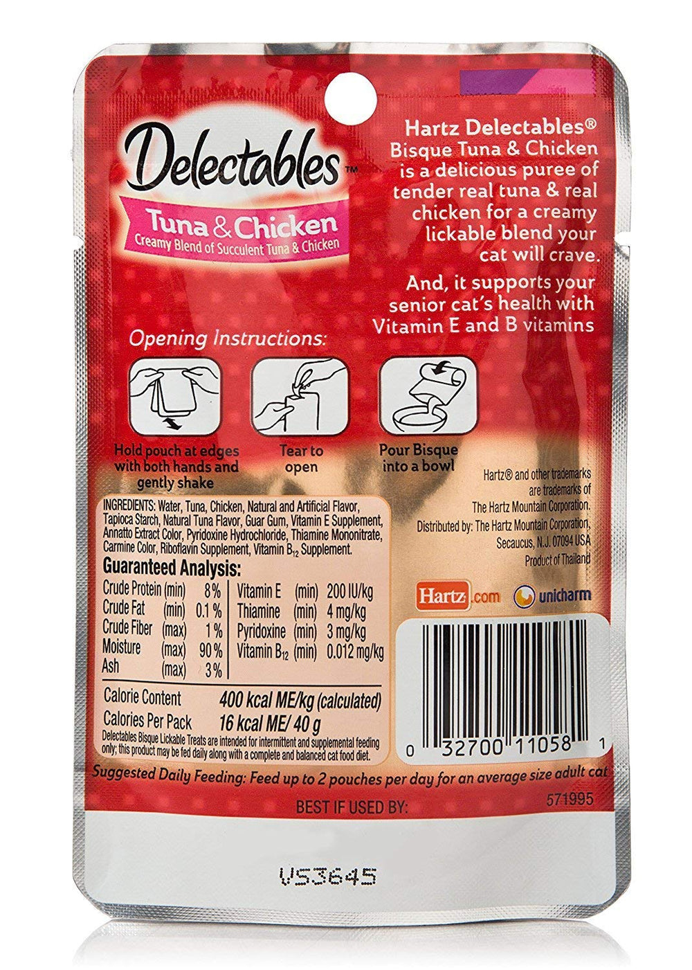 Delectables Senior Bisque four-pouch packaging enables convenient daily serving.