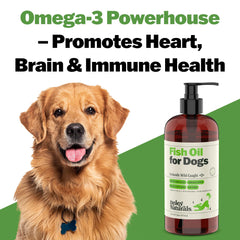 Deley Naturals bottle with measuring cap shows easy dosing for pets.