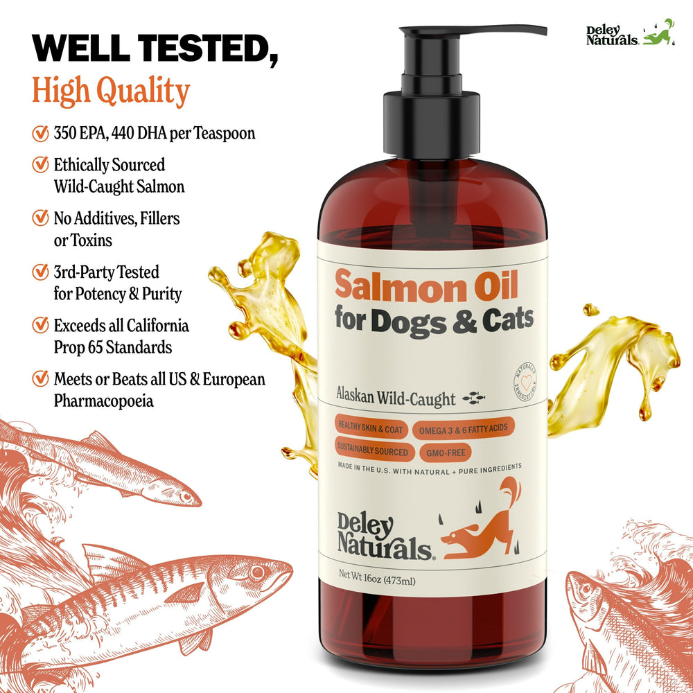 Deley Naturals Salmon Oil helps active dogs stay mobile and energetic