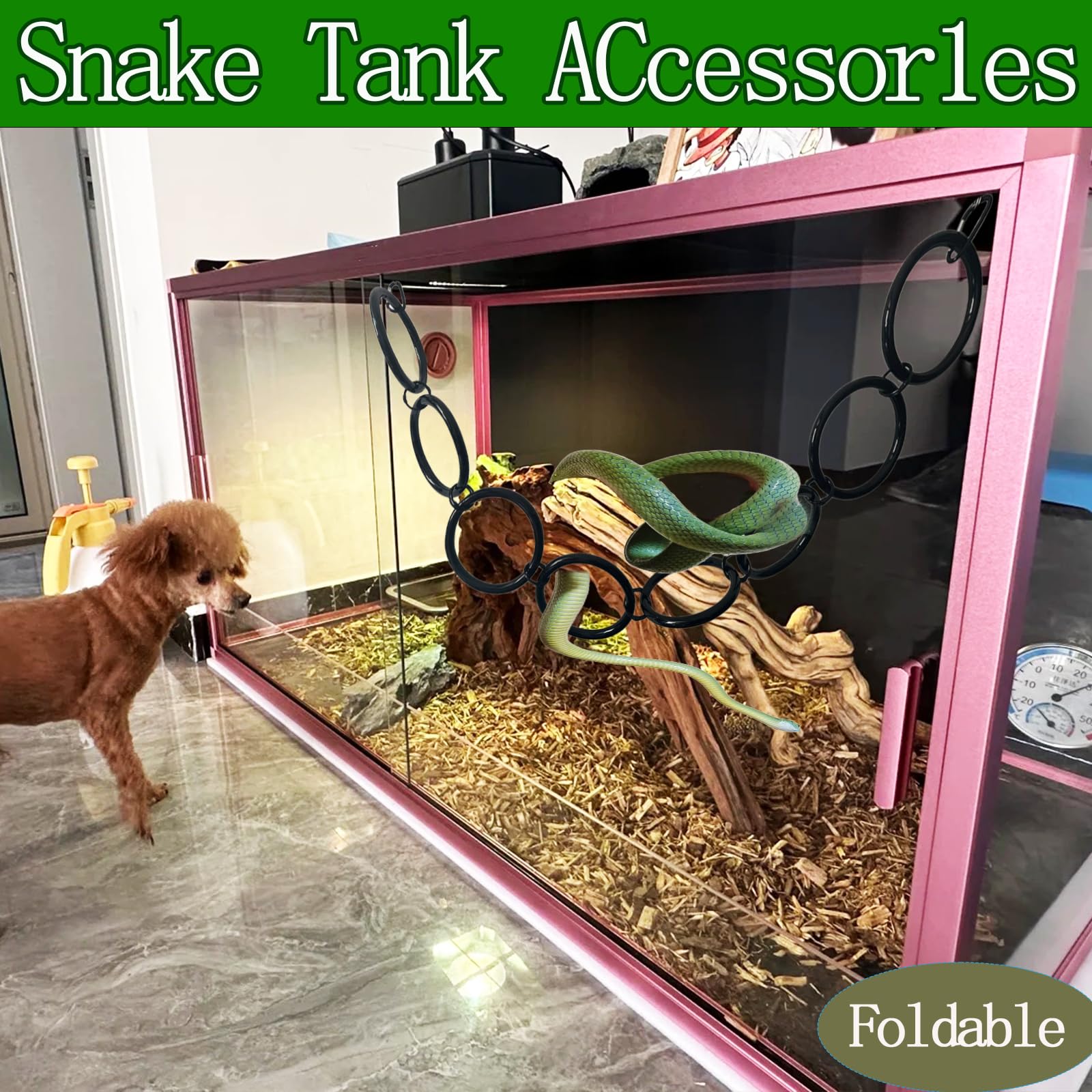 Delllala mesh-top-hanging-chains enable easy placement for enrichment